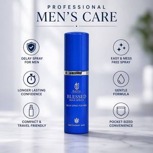 Enhanced version Blessed Max Herbal Spray for Men Blue Bottle Fast Acting Stamina Endurance Support 10ml <b>Box</b> Pack - Product Image 2