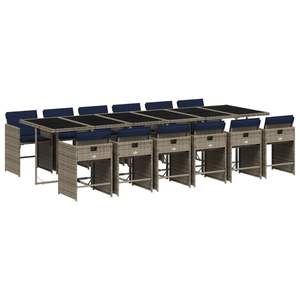 Ensemble de 12 ensembles de salle à manger de jardin gris pour patio - Product Image 2