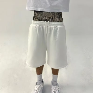 Shorts en toile pour homme, taille mi-haute, confortables, de qualité supérieure, à séchage rapide, avec cordon de serrage, uni, décontracté, streetwear, étiquette privée personnalisée - Product Image 4