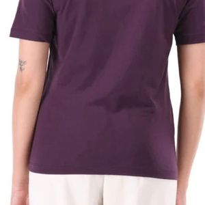 Camiseta Henley de Manga Corta para Mujer, Corte Relajado, Básica, para Uso Diario, Color Rosa Empolvado, Estilo Casual, Cuello Redondo - Product Image 5