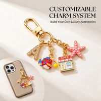 Breloque de téléphone personnalisée Yogoo, pendentif modulaire détachable DIY pour téléphone portable, accessoires mignons en alliage vintage sur le thème de l'océan pour coques