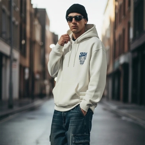 Sudadera con Capucha para Hombre de Manga Larga, 100% Algodón, Venta al Por Mayor, Calidad Premium, Colores Personalizables, Fabricación en Fábrica, Mezcla de Algodón Básico - Product Image 3