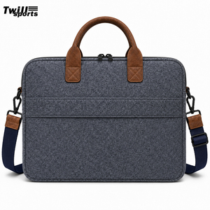 Custom Wool Felt Laptop Sleeve Protective Zipper Closure Carrying Case Soft Padded <b>Computer</b> Cover OEM ODM Manufacturer - Product Image 2