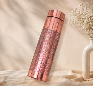 Copper <b>Thermos</b> With Oriental Pattern Portable Outdoor Water <b>Bottle</b> - Product Image 4