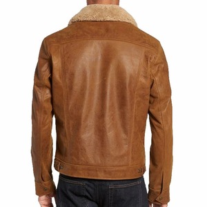 Men's Vintage Buffalo Leather <b>Trucker</b> <b>Jacket</b> - Product Image 2