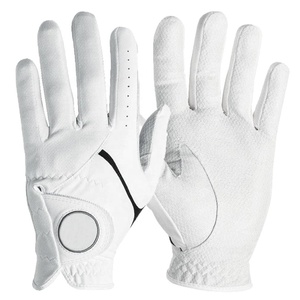 Gants de golf personnalisés pour hommes en cuir imperméable, ajustement parfait, pour main gauche ou droite, avec logo en caoutchouc, en cuir Cabretta - Product Image 1
