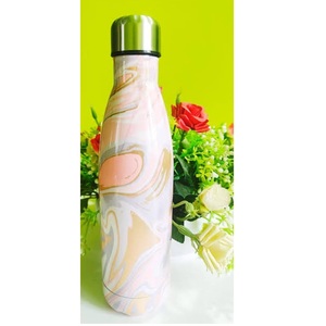 Bouteille d'eau en cuivre imprimée avec un autocollant en émail attrayant, de haute qualité, pour la décoration, idéale pour la maison et le bureau. - Product Image 1