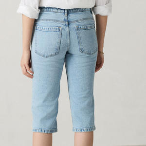 Shorts longs en jean pour femmes – Vente en gros directe usine – Prix compétitif – Tissu extensible confortable – Tendance 2026 – Jorts tendance OEM - Product Image 1