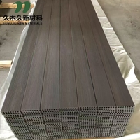 Planche de terrasse moderne imperméable en WPC Revêtement de sol composite à grain de bois gaufré 3D Texture bois plastique minimum pour terrasse extérieure