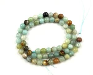 ลูกปัดอะเมโซไนต์สีรุ้งทรงเหลี่ยม ลูกปัดพลอยธรรมชาติทรงกลม สำหรับทำเครื่องประดับ งานฝีมือ DIY - Product Image 3