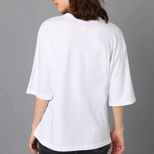 T-shirt d'été uni pour femme avec broderie, tissu respirant, logo personnalisé et service professionnel pour les commandes en gros - Product Image 4