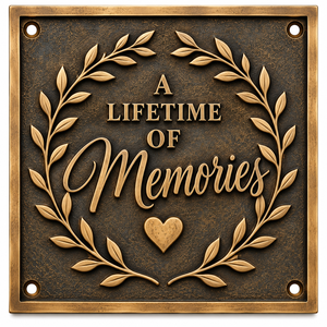 Plaque murale personnalisée en laiton antique et bronze, décorative, en métal gravé, pour la maison ou comme cadeau - Product Image 1