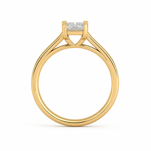 Anillo de Compromiso y Boda Solitario con Corte Radiante de 1.75 CT, Diamante Cultivado en Laboratorio Clásico, Oro Sólido de 14K, Certificado IGI, Diseño Catedral - Product Image 2