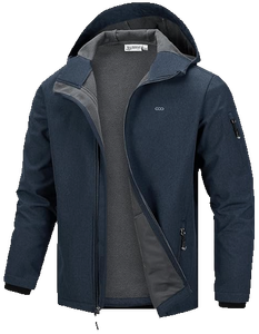 Men's Hooded Softshell <b>Jacket</b> Waterproof Windproof <b>Fleece</b> <b>Lined</b> Lightweight Outdoor Hiking <b>Jacket</b> OEM ODM - Product Image 3