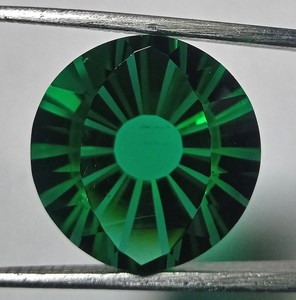 Garnet Verde Sintético de Calidad Fina, Corte Fantasía Redondo, Gema Suelta para Joyería, Anillo, Colgante, Venta al por Mayor - Product Image 3
