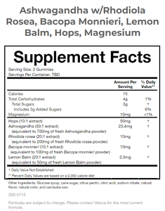 Exclusive Sale on Rhodiola Rosea Bacopa Monnieri Lemon Balm Hops Adult Stress Support Immune Ashwagandha <b>Gummy</b> <b>Candy</b> - Product Image 4
