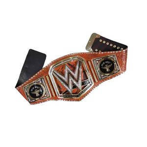 เข็มขัดแชมป์ WWE แบบยูนิเวอร์แซล ทำจากหนังสีส้ม - Product Image 3