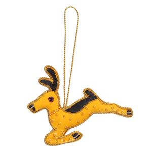 Árbol de Navidad hecho a mano tela bordada decoraciones personalizadas al por mayor adorno con camello Reno oveja caballo - Product Image 3