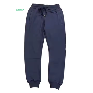 <b>Boys</b> Navy Blue Hooded Tracksuit Solid Color Casual Sweatshirt Pants Set Full Sleeve Elastic Waist Side Pockets Autumn Wear - Product Image 5