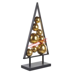 Sculpture de table décorative pour la maison de conception de vente chaude Sculpture en aluminium de luxe en métal fini noir et or à vendre - Product Image 1