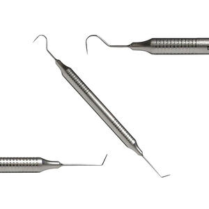 Puntas de exploración dental de doble extremo 23-6, de acero inoxidable templado con resorte, reutilizables, rectificadas manualmente, de alta tolerancia, color plata. - Product Image 6