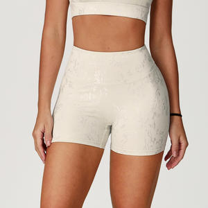 Shorts de Yoga de Cintura Alta para Mujer, Personalizados, para Gimnasio, Fitness, Casuales, Ajustados, Cómodos, Transpirables, de Spandex/Nylon, Elásticos en 4 Direcciones - Product Image 6