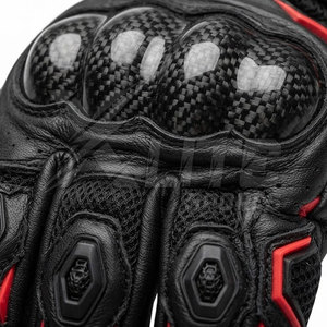 Premium Genuine Leather Winter Motorbike Gloves with Reinforced Palm Hand <b>Grips</b> Adjustable Wrist Strap for <b>Motorcycle</b> Riding - Product Image 6