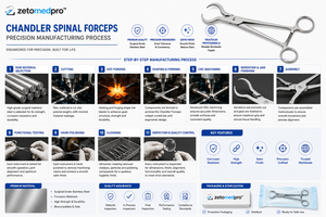 Pinzas Espinales Chandler con Mandíbulas en Línea con los Ejes, Instrumento Quirúrgico ZETOMEDPRO - Product Image 2