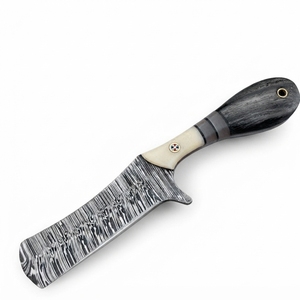 Couteau de boucher en acier Damas, manche en bois Pakka et os, pour ranch, ferme, cadeau, EDC, avec étui, vente en gros, B2B, fabricant OEM - Product Image 4