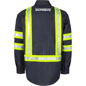 Shirt High Quality High Visibility Reflective Shirt 100% cotton safety wear welding FRC shirt Light Weight for Summer Welding - Product Image 4