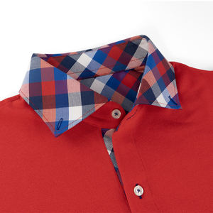 Logotipo personalizado listo para enviar Botón bordado Alta calidad Quindi Dry 4 vías Estiramiento Floral Golf para Polo Estampado corto - Product Image 3