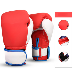 Wholesale Boxing Training Gloves Genuine Leather Sparring Gloves Custom Logo Adjustable Wrist <b>Strap</b> for Adults Training Sparring - Product Image 3