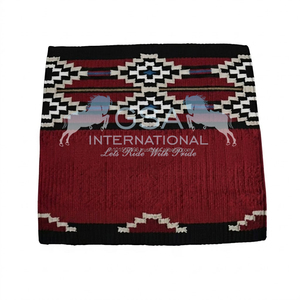 Hand woven 100% Newzealand wool geometrical design Saddle <b>Blanket</b> manufactured in India for horse riding and competition - Product Image 5
