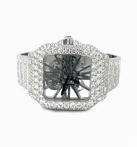 นาฬิกา BOJ CATie.R004 โทนสีทูโทน ประดับเพชร VVS หรูหรา ตัวเรือนแก้วอัลลอยด์สแตนเลสสตีล ฝังเพชรโมอิสซาไนต์เต็มเรือน ระบบอัตโนมัติ ขนาด 41 มม. - Product Image 3