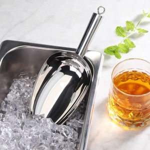 Professional Beverage Scoop Premium Metal <b>Utility</b> Tool Stainless Steel Ice Scoop Minimalist <b>Bar</b> Accessory Reusable Metal Servin - Product Image 6