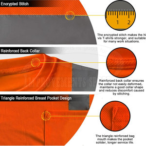 Utilisation en extérieur Nouveau design T-shirts de travail T-shirts de travail respirants T-shirts de travail à faible quantité minimale de commande - Product Image 3