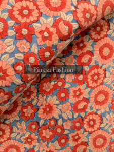 <b>Indian</b> Handblock Floral Print 100% Cotton Lightweight Fabric Wholesale for Girls Summer Dresses Home Decor & Cover by the Yard - Product Image 5