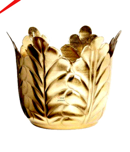 Seau à vin décoratif en métal, forme ronde, refroidisseur à vin en métal argenté, forme ronde, avec poignée - Product Image 2