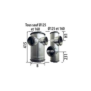 3JW-866641 Piso Galva # con 2 grifos y piezas de sistemas HVAC de colector T2 de 500 ° 180 - Product Image 2