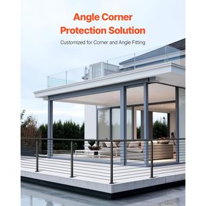 Palo per Ringhiera a Cavo Angolare a L da 42x2x2 Pollici in Acciaio Inossidabile con Fori Preforati per Ringhiere a Cavo per Scale - Product Image 2