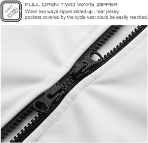 Chaleco de Ciclismo para Hombre con 3 Bolsillos de Carga y Cinta Reflectante, Chaleco de Ciclismo Cortavientos de Micro Softshell - Product Image 2