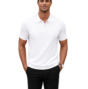เสื้อเชิ้ตแขนยาวผู้ชายลายทาง ผ้าถัก ระบายอากาศดี ทรงหลวม สไตล์ลำลอง - Product Image 1