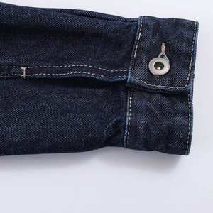 Nouvelle veste en jean utilitaire en jacquard avec strass pour femmes violettes personnalisées avec manches longues et revers décontracté - Product Image 4