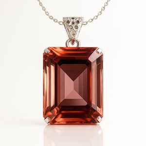 Colgante de Alejandrita Natural para Niños, Plata de Ley 925, Corte Esmeralda, Gema que Cambia de Color, Joyería, Regalo para Ella - Product Image 3