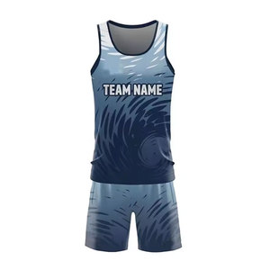 Wholesale Custom Made Sport <b>Running</b> Athletes Sleeveless Track and Field Uniform Unisex <b>Singlet</b> and Short Design Team logo - Product Image 2