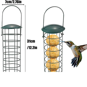 Mangeoire à oiseaux en métal rétro suspendue anti-écureuil, design unique, la plus vendue en 2024, pour la décoration intérieure - Product Image 4
