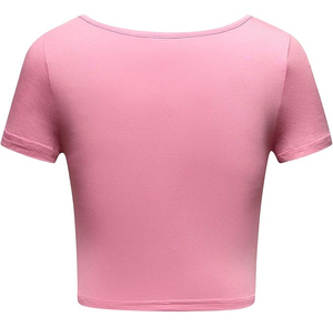 Stylische Atmungsaktive Schnelltrocknende Großhandels-Maßanfertigung Neues Design Baumwoll-T-Shirts OEM Damen Acid Wash T-Shirt mit Individualisiertem Logo - Product Image 4