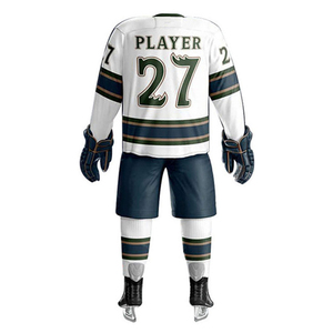 100% Polyester Breathable Quick Dry Ice Hockey Uniform Private Label Polyester Made Ice Hockey Uniform - Product Image 5