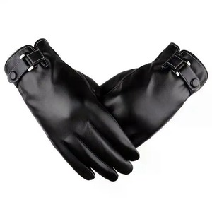 Gants en cuir noir pour hommes et femmes, chauds, compatibles avec les écrans tactiles, décontractés, séchage rapide, respirants, pour le sport, la conduite, le cyclisme, les activités hivernales en plein air - Product Image 3