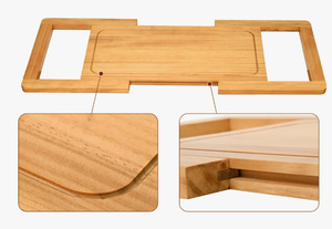 Tabla de cortar de bambú con bandeja rectangular multifuncional para cocina, para cortar frutas y carne - Product Image 2